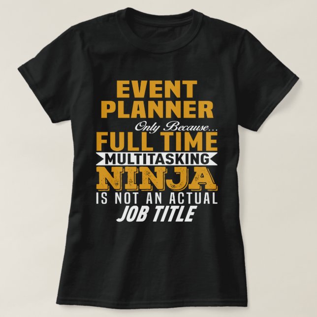 T-shirt Planificateur d'événements (Design devant)