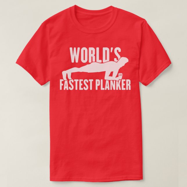 T-shirt Planking Worlds Plus rapide Planker Gym Burgers (Design devant)