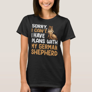 T-shirt Plans Avec Mon Berger Allemand Allemand Shepard Sh