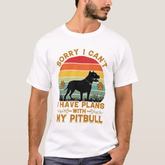 T-shirt Plans de boîtes pour chien Pitbull Rétro Coucher d