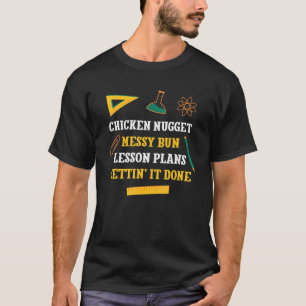 T-shirt Plans de cours amusants de poulet en bouffon salis