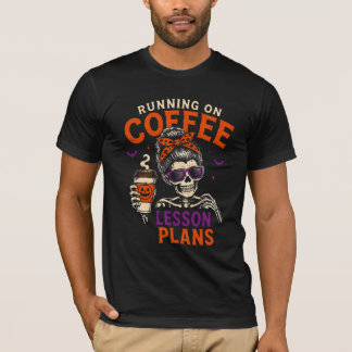 T-shirt Plans de cours sur le café pour enseignants Hallow