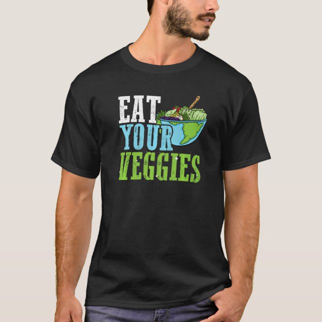 T-shirt Plant Based Diet Eat More Veggies Cute Vegetarian (Devant)