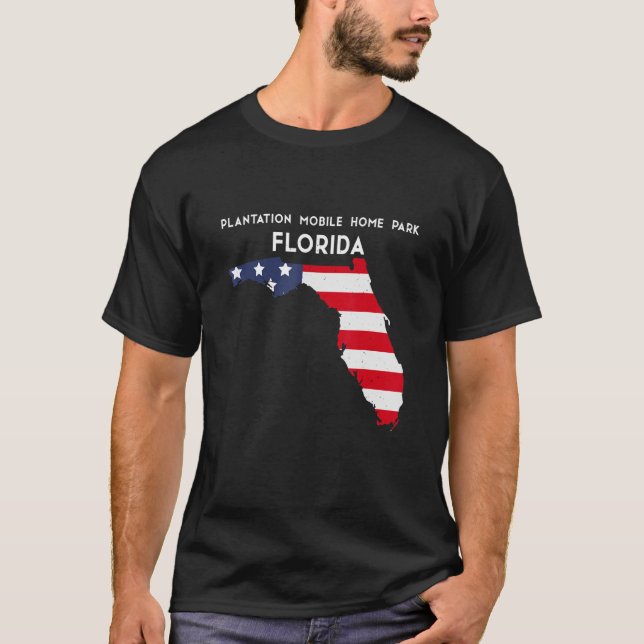 T-shirt Plantation Mobile Home Park Florida USA State Amer (Devant)
