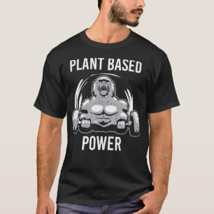 T-shirt Plante Basé Power Vegan Gorilla Gym Fitness Bodybu