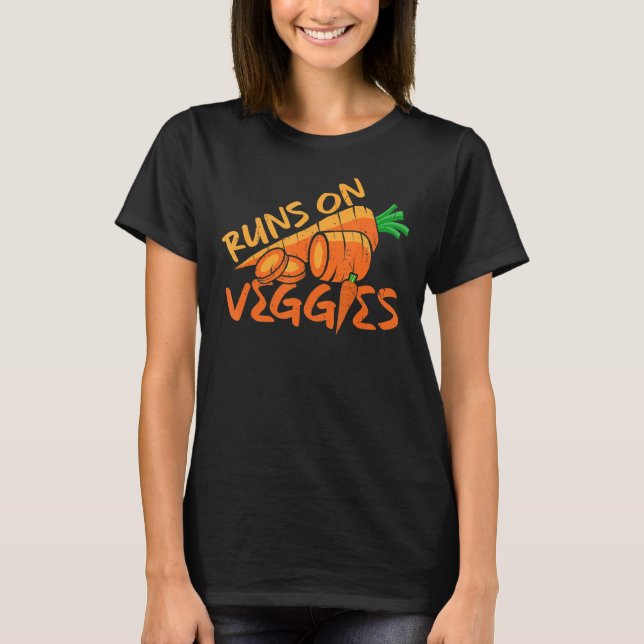 T-shirt Plante Basé Sur Les Runs Sur Légume Carrot Go Vega (Devant)
