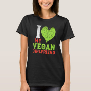 T-shirt Plante Basé Vegan Couple I Love My Vegan Girlfrien
