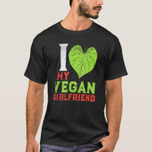 T-shirt Plante Basé Vegan Couple I Love My Vegan Girlfrien