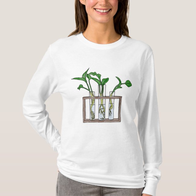 T-shirt PLANTE CHEMIST Laboratoire Gain Botany Hobby Test  (Devant)