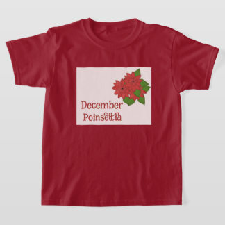 T-shirt Plante de Poinsettia Aquarelle Décembre Anniversai