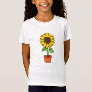 T-Shirt Plante de tournesol dans un pot