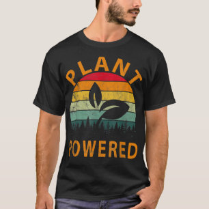 T-shirt Plante Graphic végétarien Vegan Retro Plante Powas
