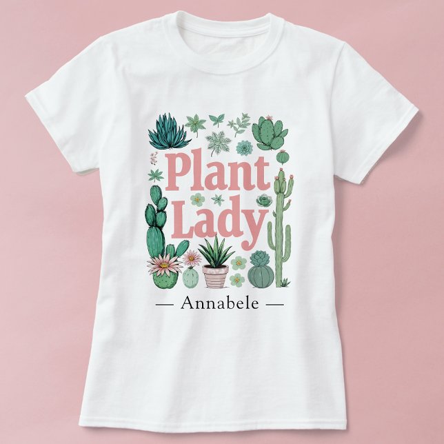 T-shirt Plante Lady Cute personnalisée (Créateur téléchargé)
