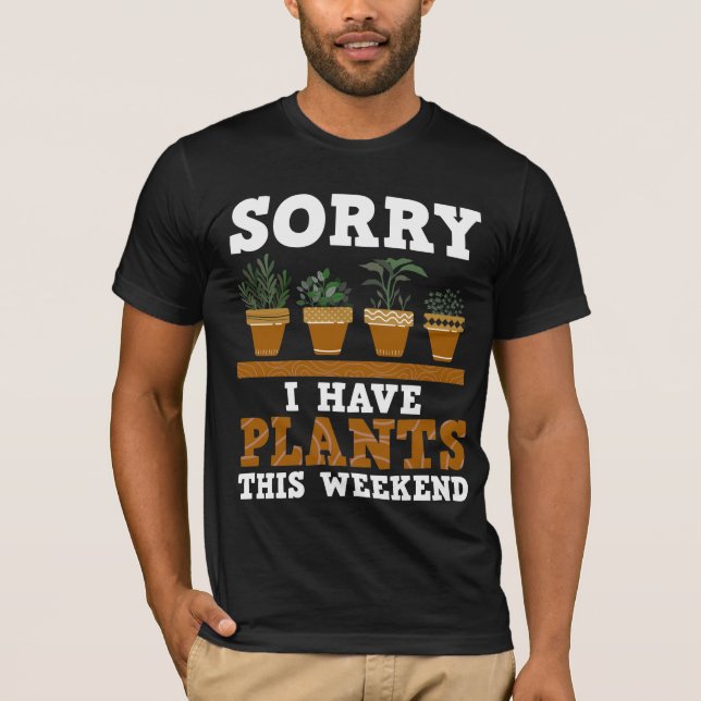 T-shirt Plante Lover Funny Weekend Prévisions (Devant)