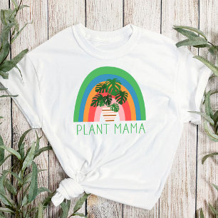 T-shirt Plante Mama Boho Rainbow Garden Monstera Feuilles