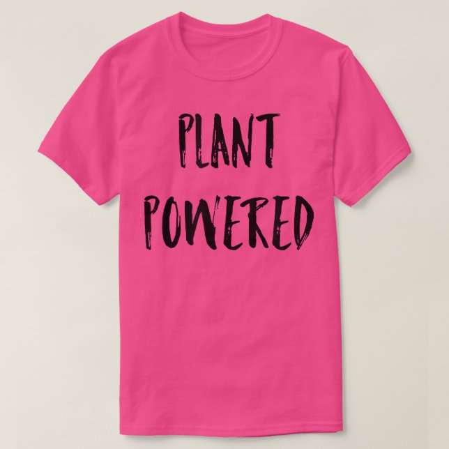 T-shirt Plante Powered Funny Vegetarian Motivational Cute  (Design devant)