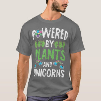 T-shirt Plante Powered Vegetarian Funny Unicorn Veggie Veg