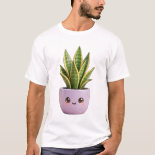 T-Shirt Plante Serpent Kawaii Plante d'Intérieur