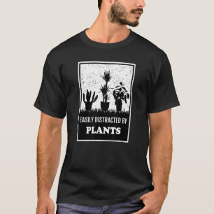 T-shirt Plante Silhouette Jardinage Facilement Distrait Pa