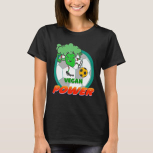 T-shirt Plante Vegetarian Soccer Broccoli Vegan Power Foot