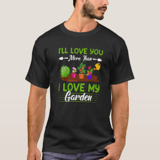 T-shirt Plantes de jardin graphique disant jardinage