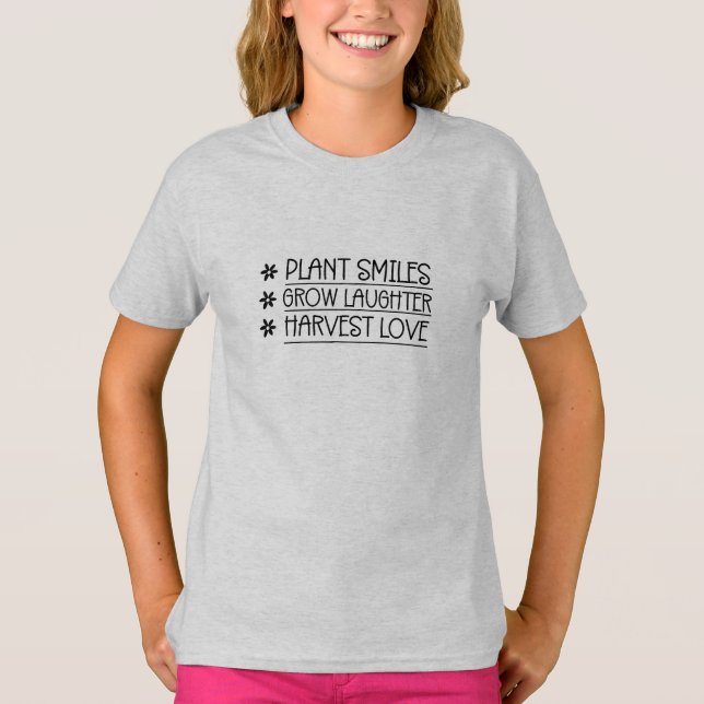 T-shirt Plantes de typographie simple message de croissanc (Devant)