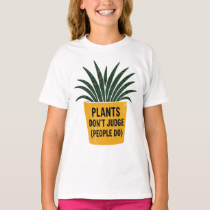 T-shirt Plantes drôles ne jugent pas l'art de tampon encre