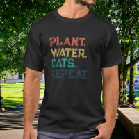 Plantes Eau Chats Répéter Typographie Colorée