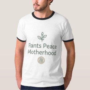 T-shirt Plantes Paix Maternité Design de Tee-shirt Minimal
