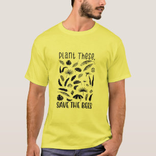 T-shirt Plantes, Sauvez les abeilles, abeilles sauvages, a