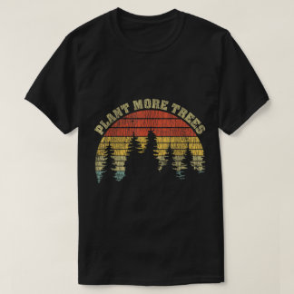 T-shirt Plantez Plus d'Arbres Art Forestier Rétro