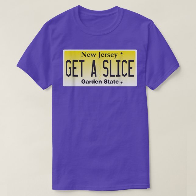 T-shirt Plaque de licence de tondeuse de pizza NJ Pizza Ne (Design devant)