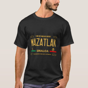 T-shirt Plaque de licence Mazatlan Sinaloa Esthétique Maza