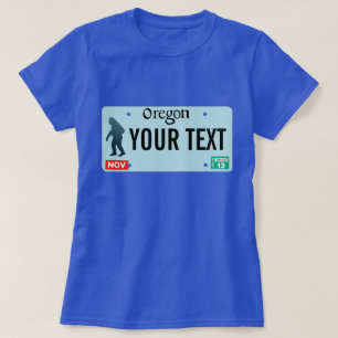 T-shirt Plaque de licence Oregon Sasquatch