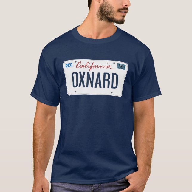 T-shirt Plaque de licence Oxnard California T Shirt (Devant)
