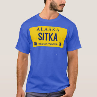 T-shirt Plaque de licence Sitka Alaska Nom de la ville