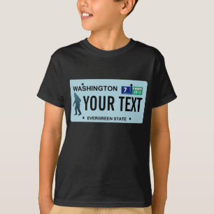T-shirt Plaque de licence Washington Sasquatch