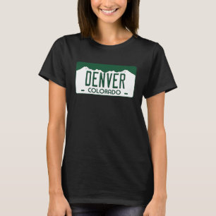 T-shirt Plaque d'immatriculation de Denver Colorado