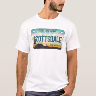 T-shirt Plaque d'immatriculation Scottsdale Arizona drapea