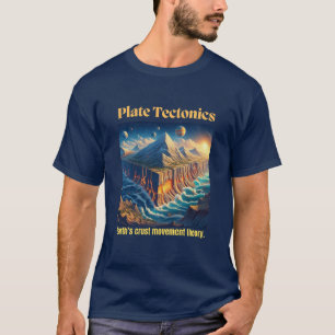 T-shirt Plaque Tectonique Marine Tee bleu