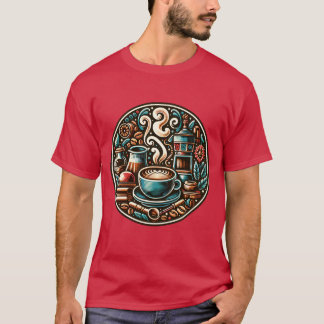 T-shirt Plaque vintage Café