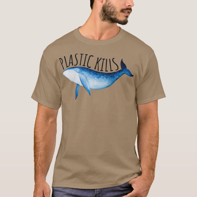 T-shirt Plastic Kills Ocean Conservation Save The (Devant)