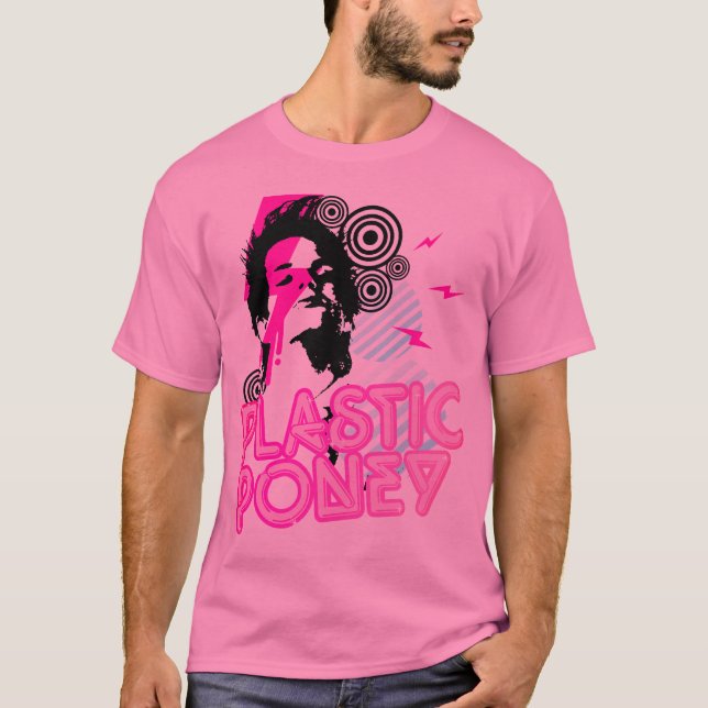 T-SHIRT PLASTIQUE PONEY D'ENSEIGNE AU NÉON (Devant)