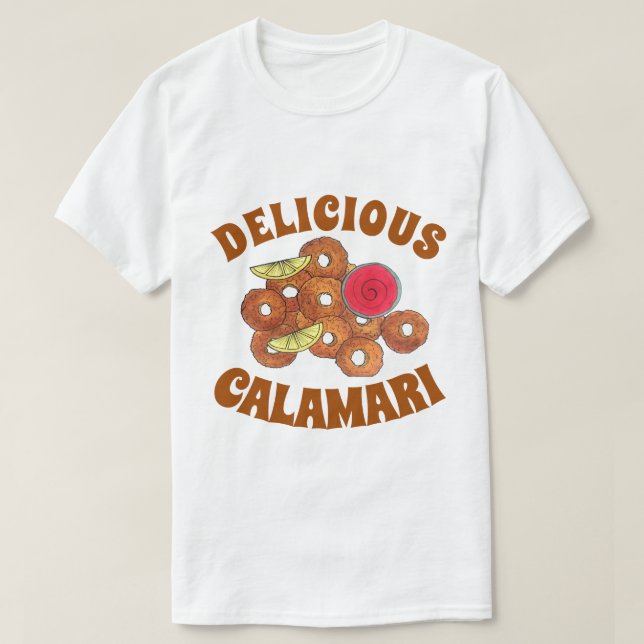 T-shirt Plat de Calamari frits Alimentation Italienne Entr (Design devant)