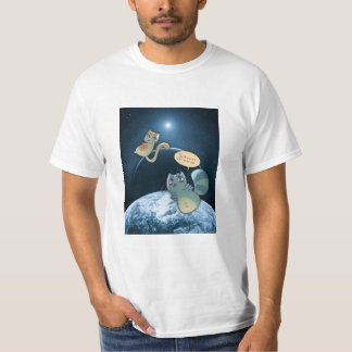 T-shirt plat de la terre de HÉRAUT et de CHEESEMAN