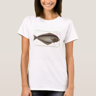 T-shirt Plat XLVII franc de flétan (Hippoglossus de