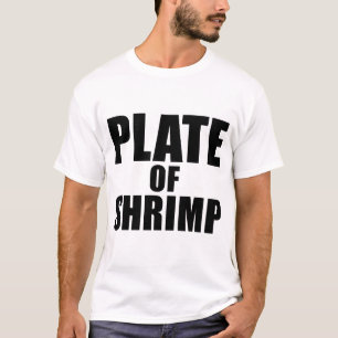 T-shirt Plate de crevette Nouveauté Amusante plaisanterie
