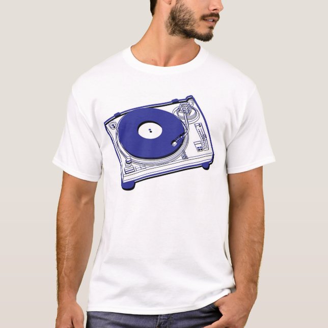 T-shirt Plate-forme de disque vinyle (Devant)