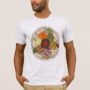 T-shirt Plateau alimentaire éthiopien de Cuisine Injera Wa
