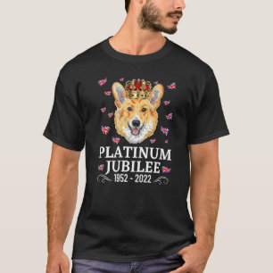 T-shirt Platinum Jubilee 1952 2022 Corgi Avec Drapeau Uk